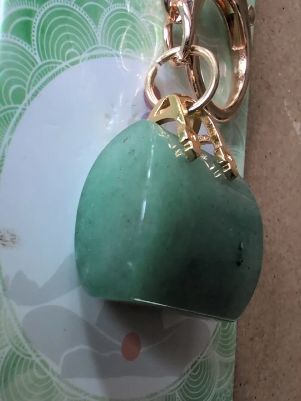 Jade Balance Green Jade Bag Charm Keychain